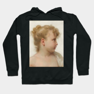 Etude; Tete de Petite Fille (Visage de Profil) by William-Adolphe Bouguereau Hoodie